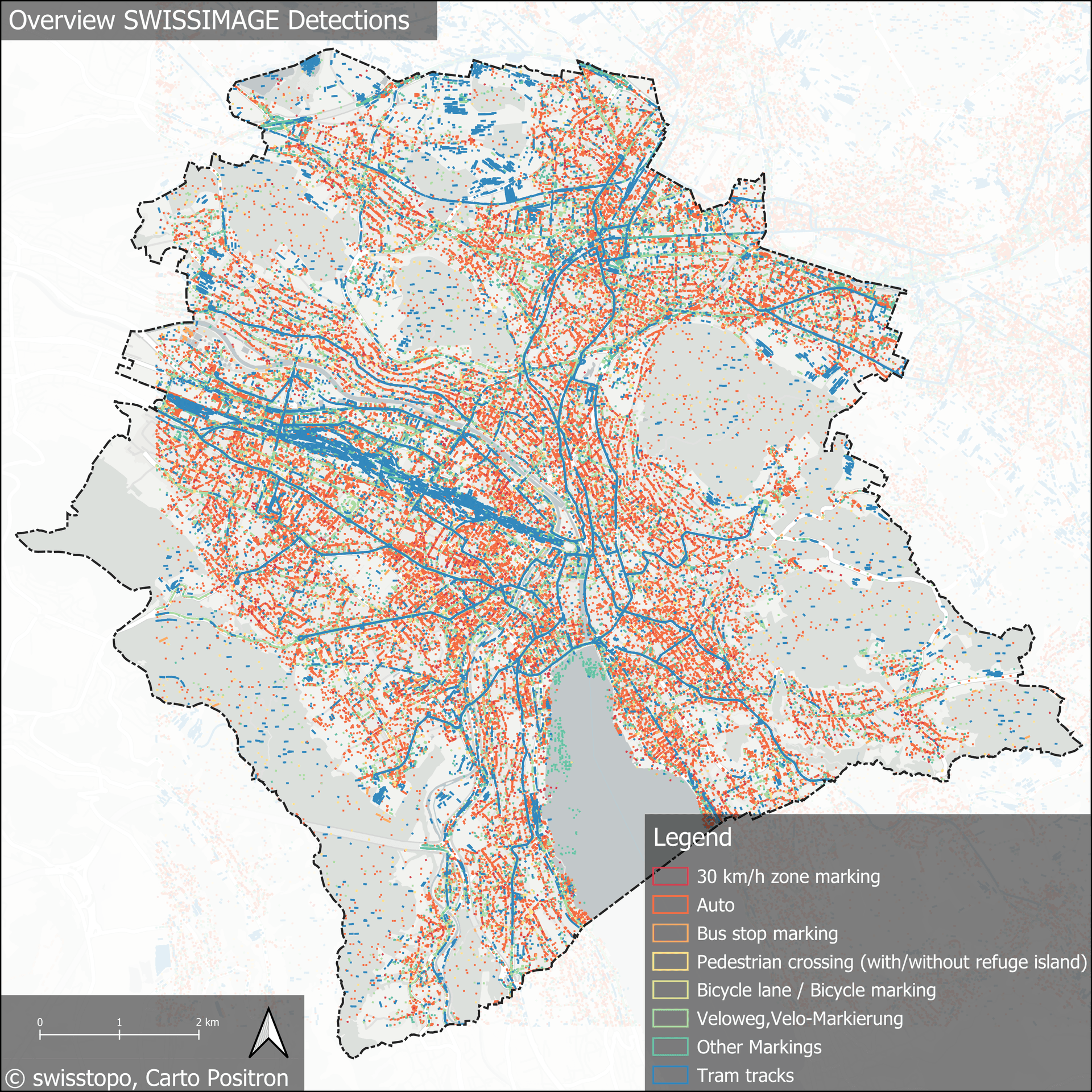 SWISSIMAGE Detections – Innenstadt Detail